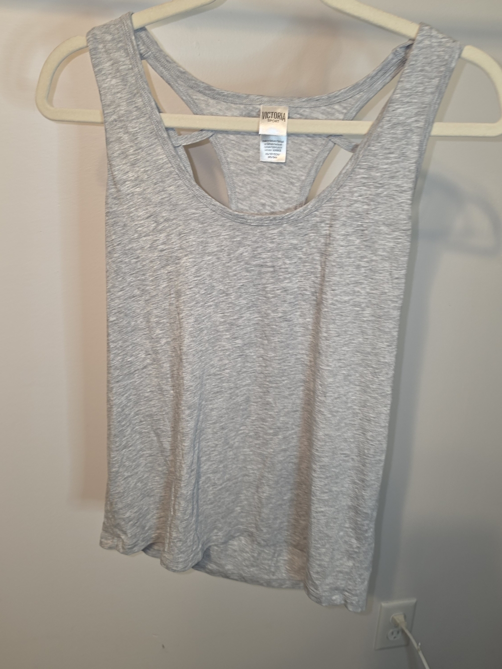 Victoria's Secret Light Heather Gray Racerback Tank